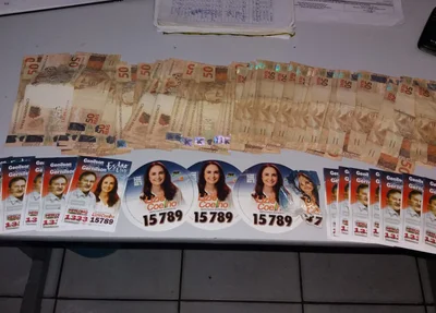 Material apreendido pela Polícia Militar