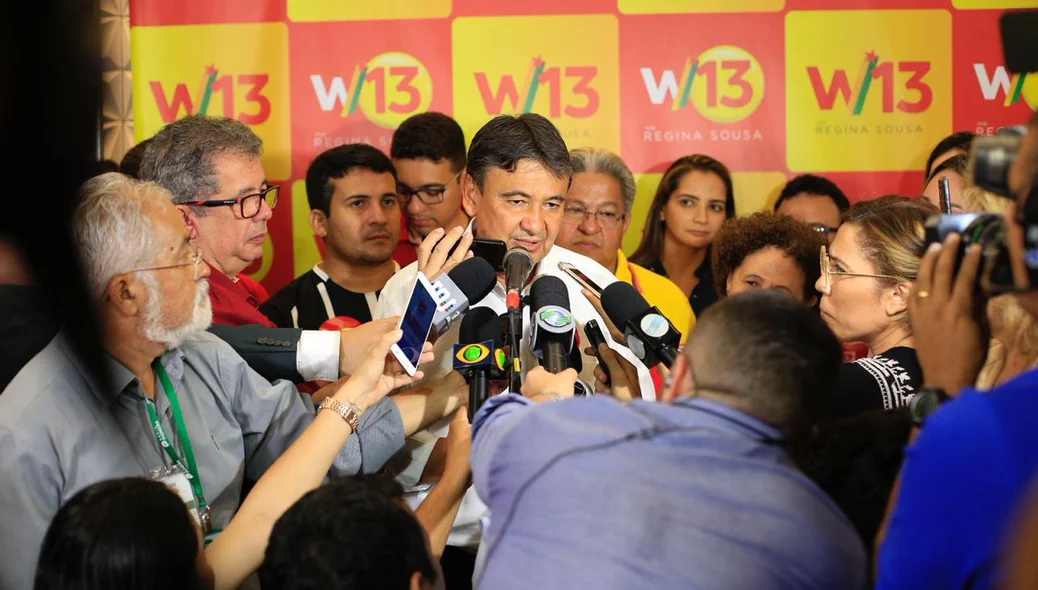 Wellington Dias em coletiva