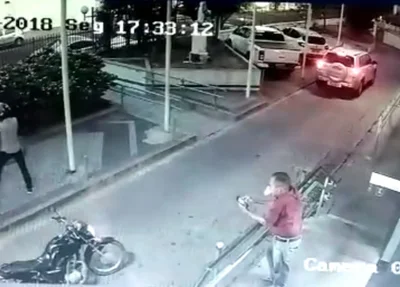 Câmeras flagram assalto contra vigilante em Teresina
