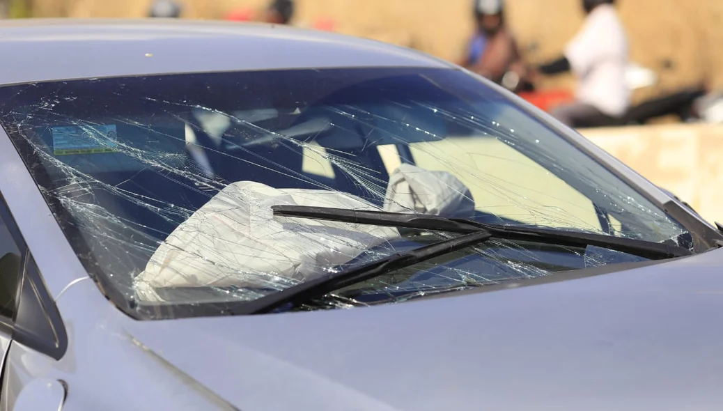 O airbag do carro foi acionado no momento do acidente 