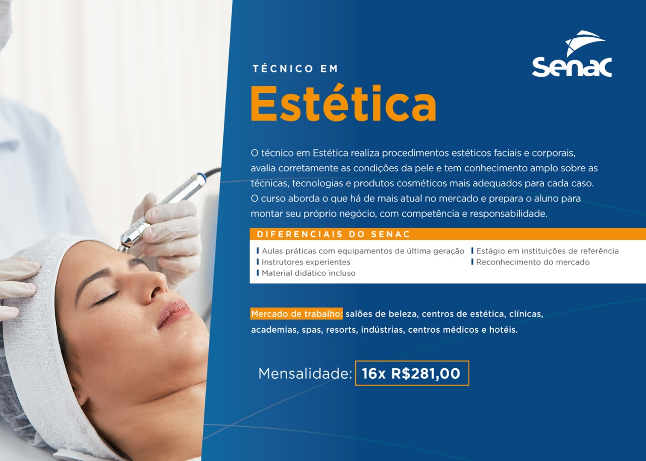 Técnico em Estética pelo Senac