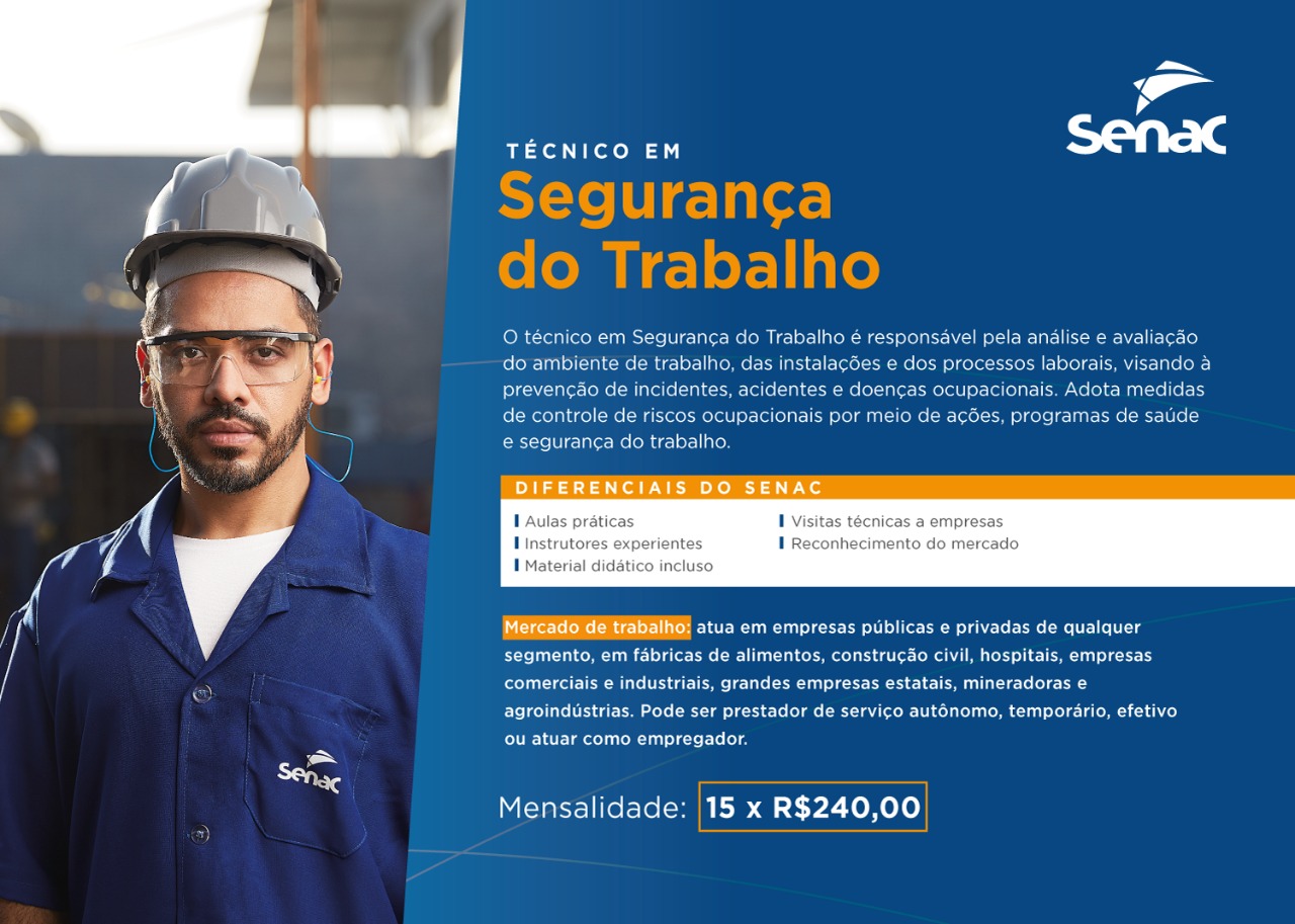 Segurança do trabalho senac preço