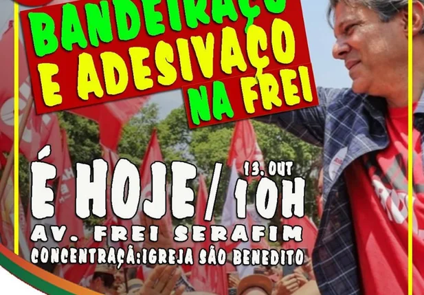 PT realiza adesivaço a favor de Fernando Haddad 