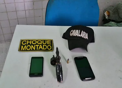 Material encontrado com o acusado