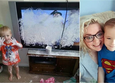 Criança de 2 anos destrói TV caríssima com pomada na Inglaterra