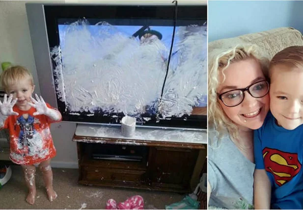 Criança de 2 anos destrói TV caríssima com pomada na Inglaterra