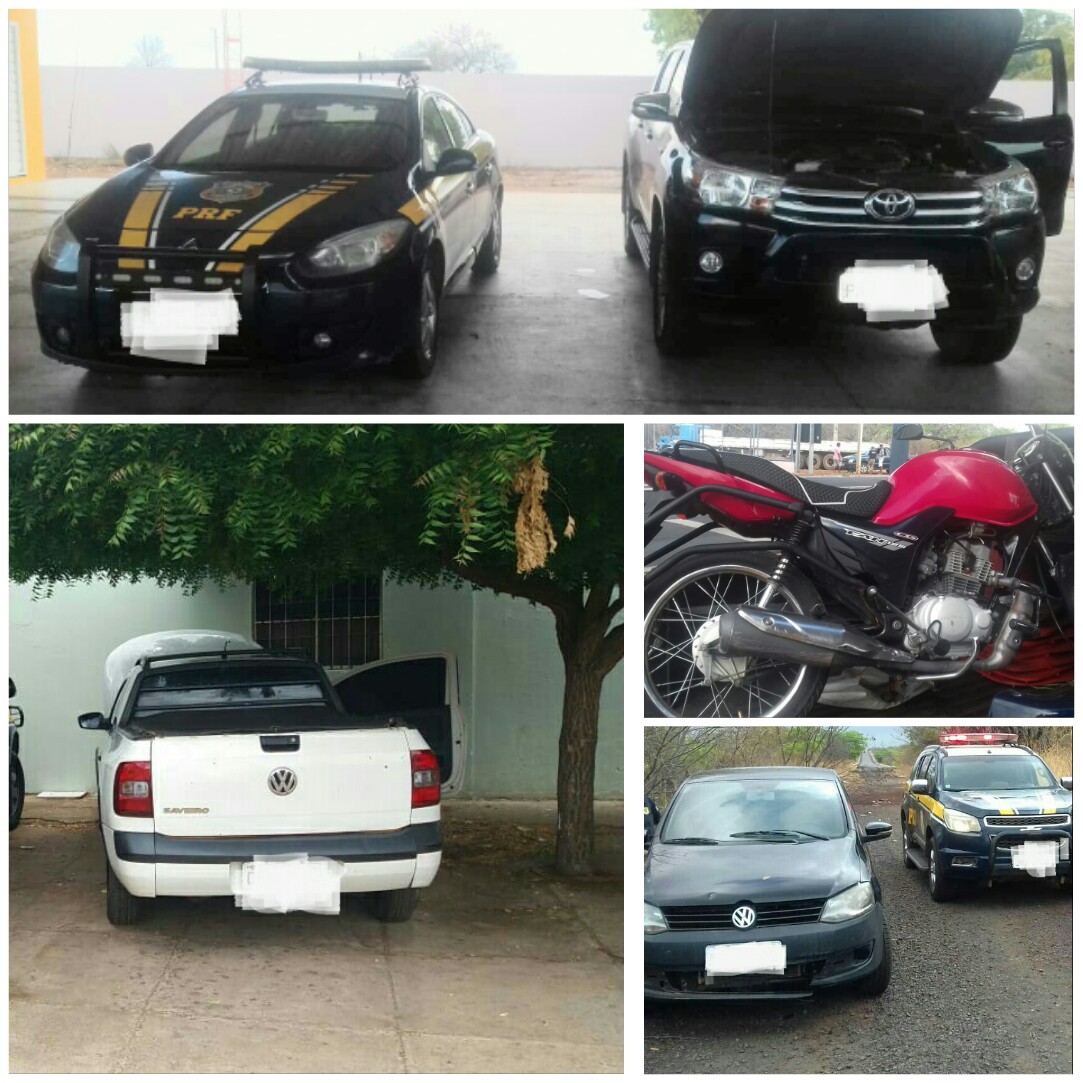 Veículos recuperados pela Polícia Rodoviária Federal 