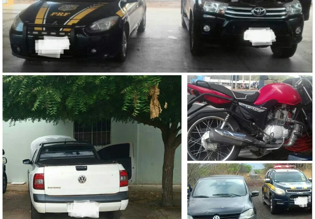 Veículos recuperados pela Polícia Rodoviária Federal 