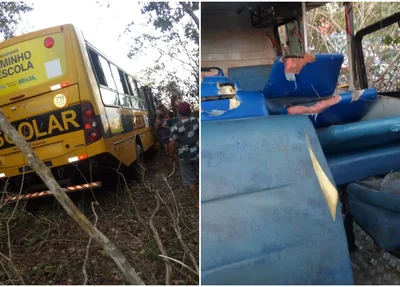Ônibus que transportava estudantes sofre grave acidente na BR 343