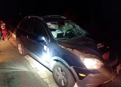 Carro envolvido no acidente
