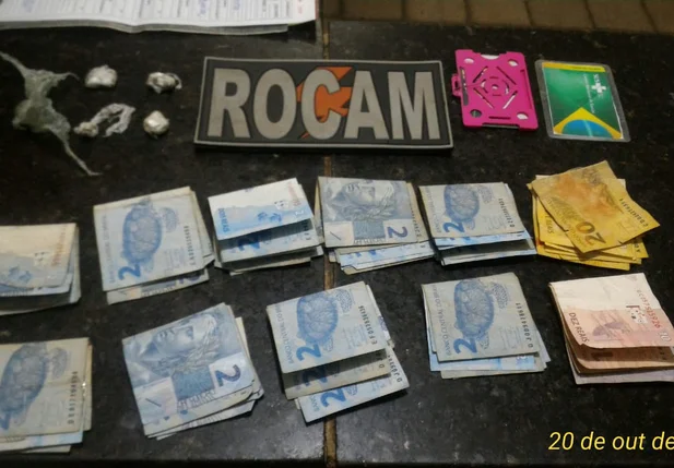 Material apreendido pela Polícia Militar em Timon