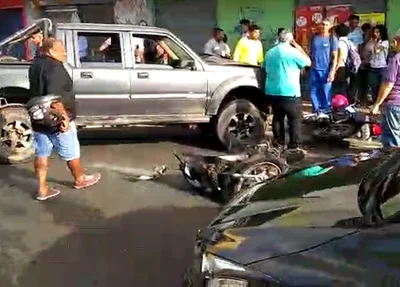 Acidente ocorrido na manhã de hoje no bairro Dirceu