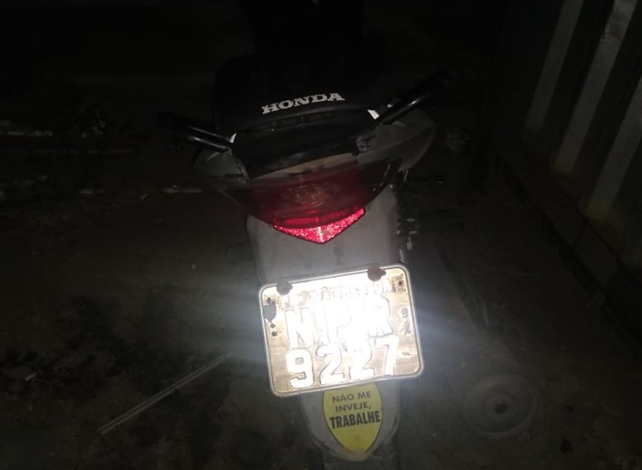 Moto recuperada pela PM