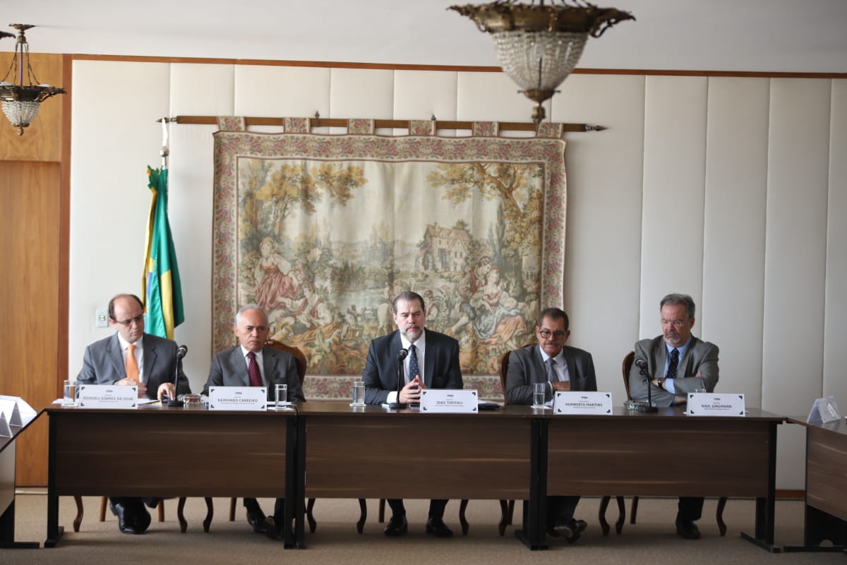 Reunião em Brasília entre os presidentes dos tribunais de contas e o presidente do STF, Dias Toffoli