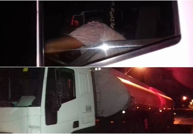 Motorista flagrado dormindo no volante