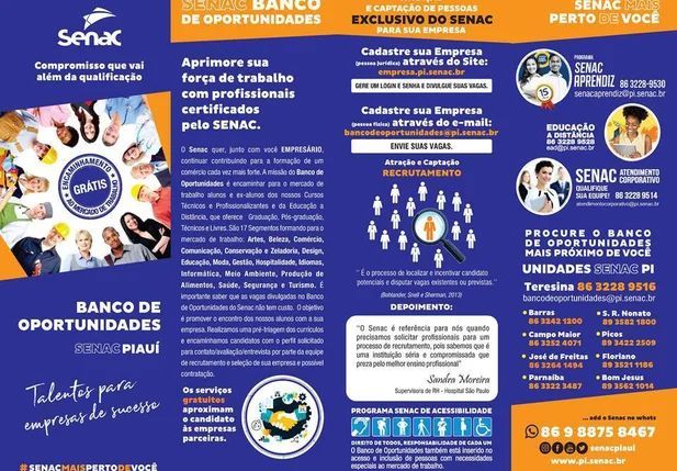 Banco de Oportunidades do Senac Piauí