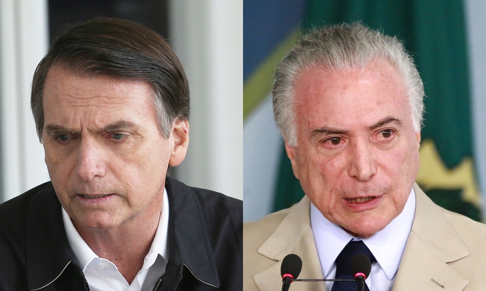 Jair Bolsonaro e Michel Temer