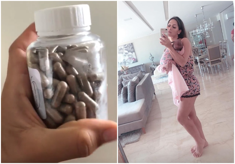 As pílulas foram fábricas com a placenta da gestação de Sophia