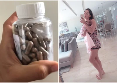 As pílulas foram fábricas com a placenta da gestação de Sophia