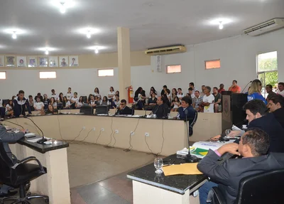 Estudantes participam de sessão da Câmara de Picos.