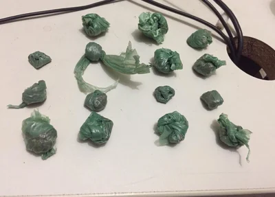 Droga encontrada com o acusado
