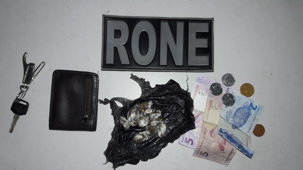 Material encontrado com o acusado