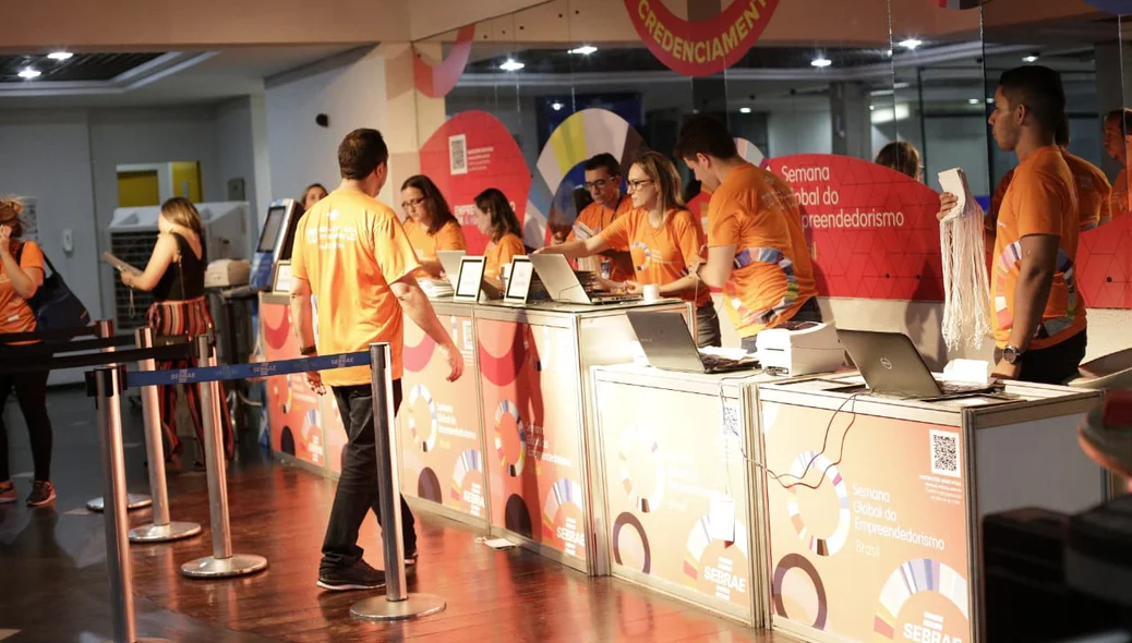 Credenciamento para o evento