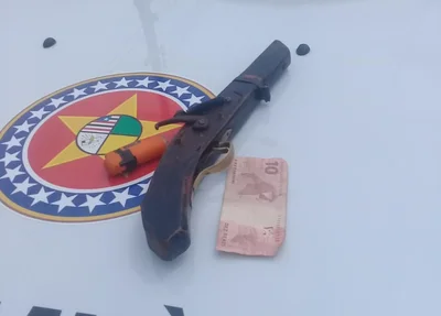 Arma apreendida pela Polícia Militar do Maranhão