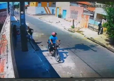 Câmera flagra ação de bandidos