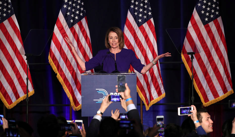 Em discurso em Washington, a democrata Nancy Pelosi destacou que será um novo dia para os EUA