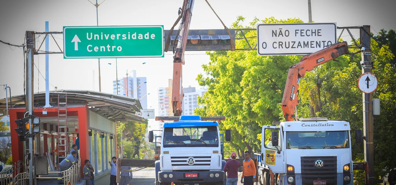 Manutenção nos semáforos de Teresina