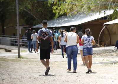 Estudantes no Enem 2018