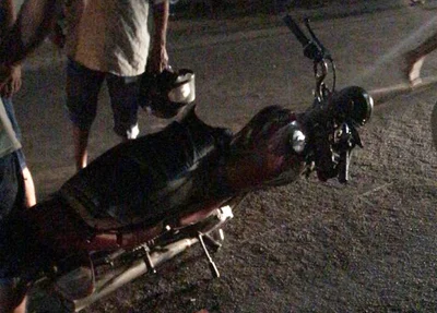 Motocicleta envolvida no acidente