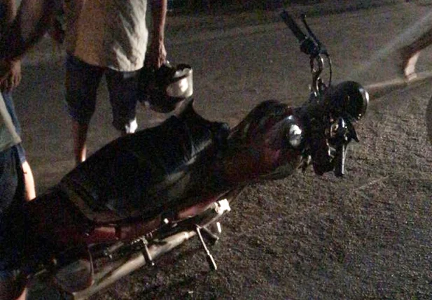 Motocicleta envolvida no acidente