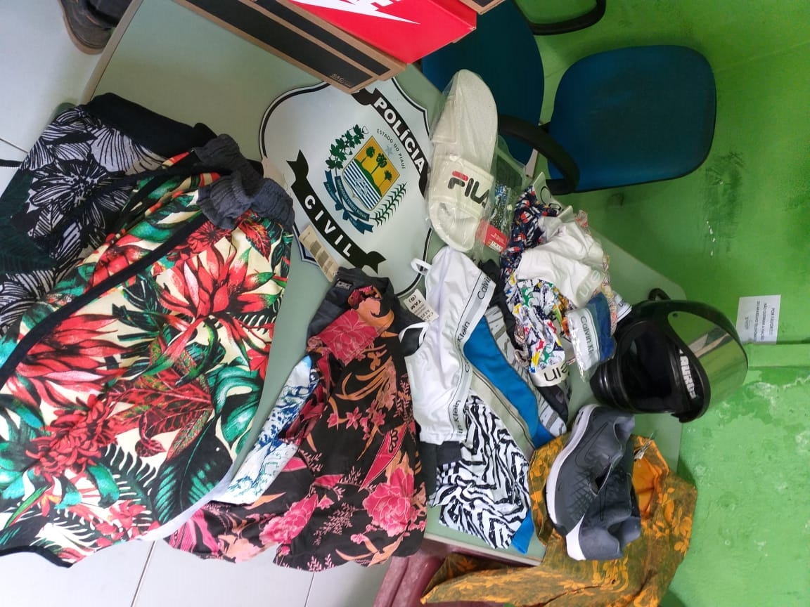Parte do material encontrado pela polícia