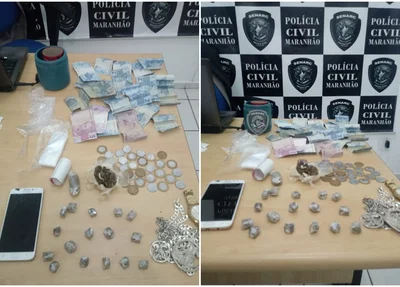 Produtos apreendidos pela Polícia Civil do Maranhão