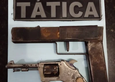 Armas encontradas pela Polícia Militar de Timon