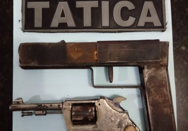 Armas encontradas pela Polícia Militar de Timon