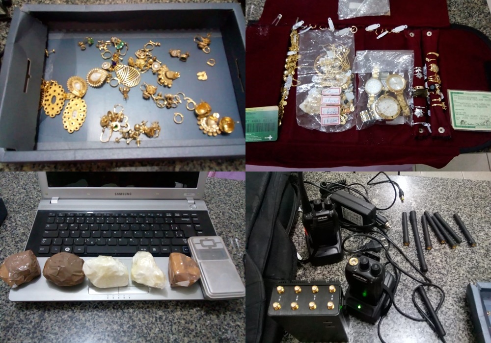 Produtos apreendidos pela Polícia Militar