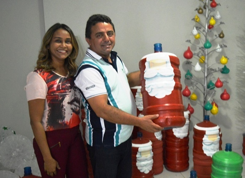 Professor Ribinha no lançamento do tema de Natal de Campo Maior