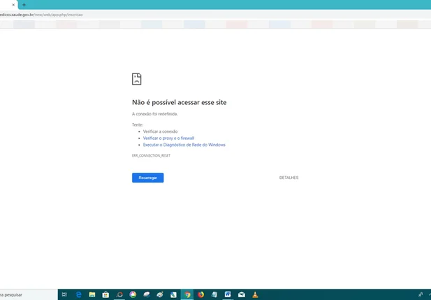 Site de inscrição do Mais Médicos fora do ar