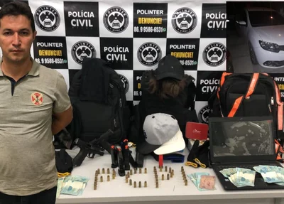 Jonatas Sales Santos foi preso com o material apreendido