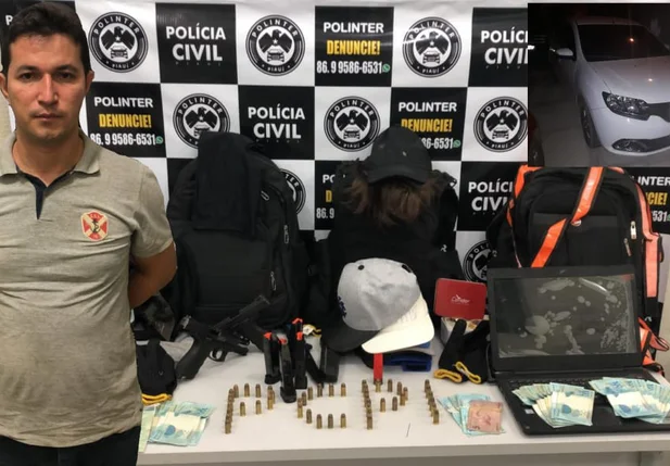 Jonatas Sales Santos foi preso com o material apreendido