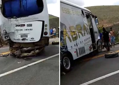 Acidente com ônibus do cantor Kabral deixa um morto