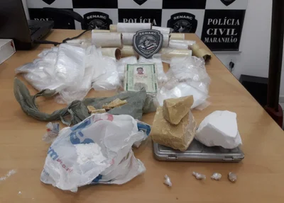 Material apreendido pela Polícia Civil