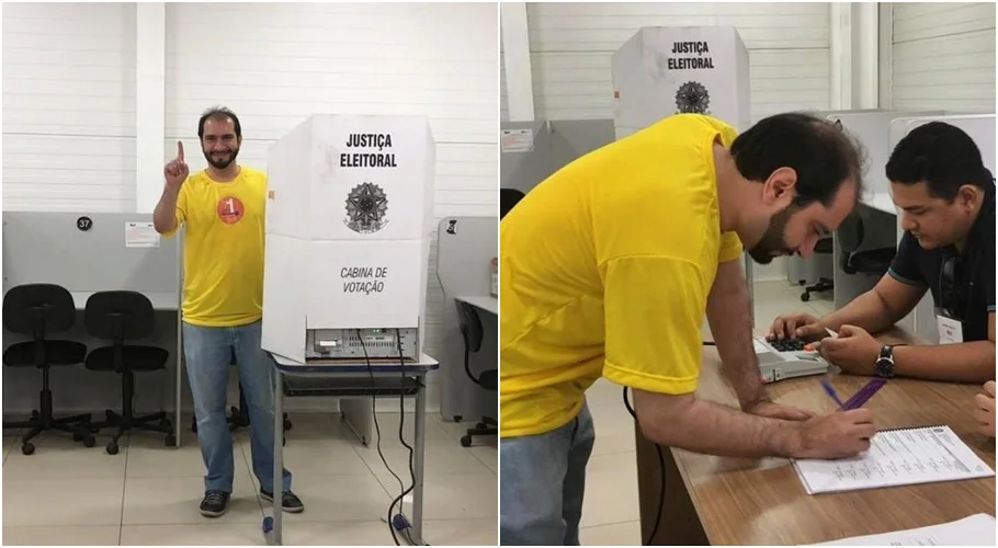Lucas Villa votando 
