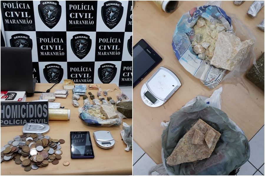 Drogas apreendidas na operação 