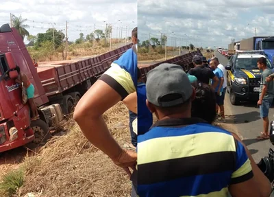 Acidente com carreta na BR-316