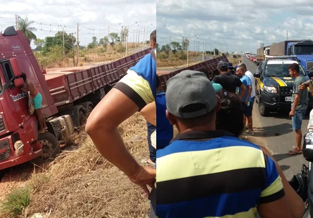 Acidente com carreta na BR-316
