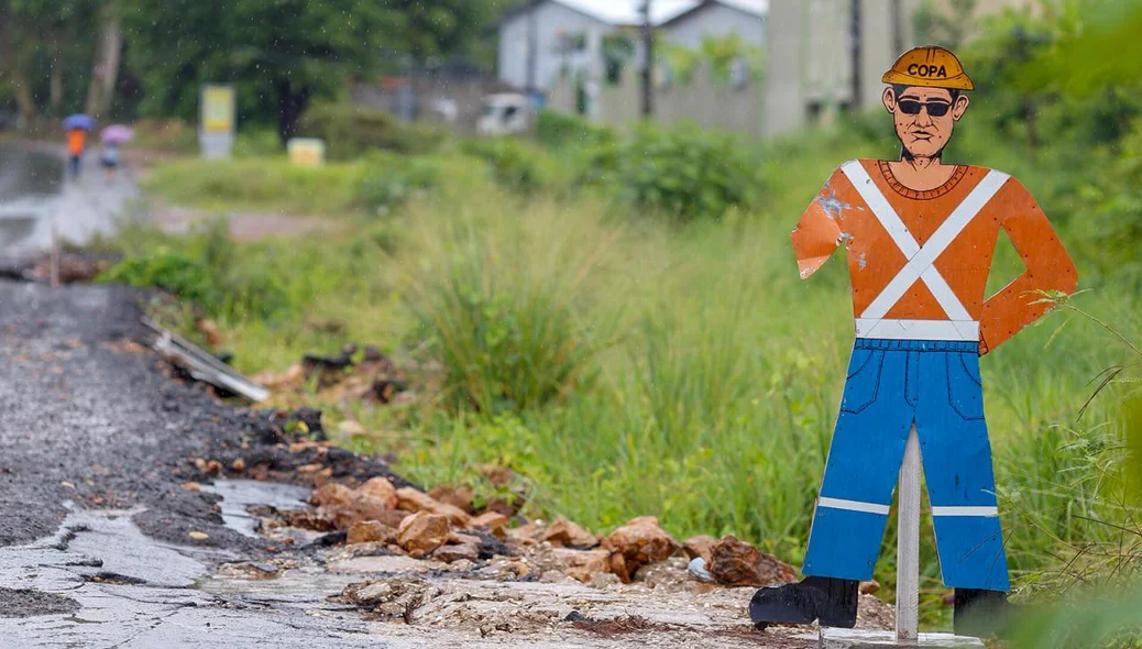 Aviso do início das obras